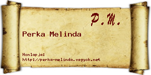 Perka Melinda névjegykártya